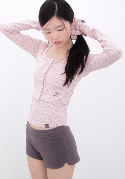 [Inner museum] Dot Two-Tone Sleeveless (PINK)