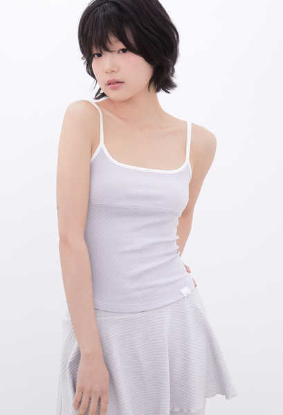 [Inner museum] Dot Two-Tone Sleeveless (BABYBLUE)