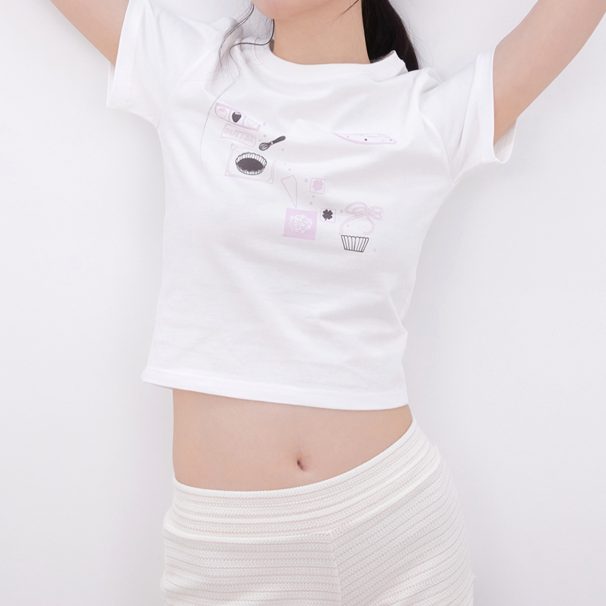 [Inner museum] Baking Print T-Shirt (PINK)