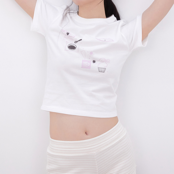 [Inner museum] Baking Print T-Shirt (PINK)