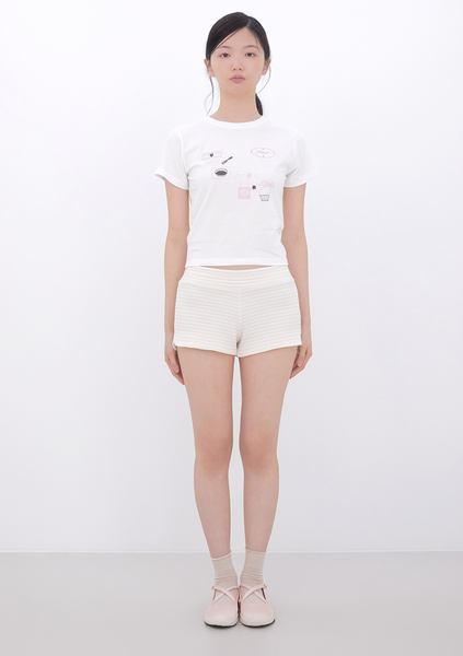 [Inner museum] Baking Print T-Shirt (PINK)