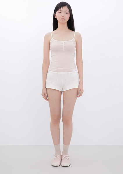 [Inner museum] Stripe Button Sleeveless (PINK)