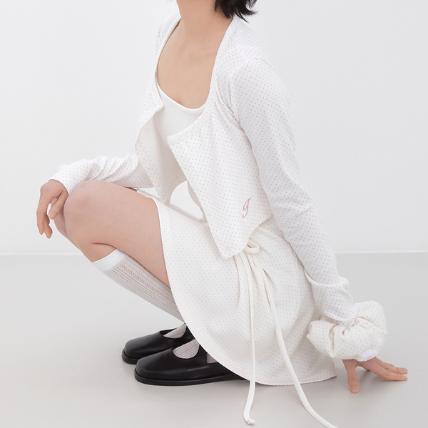 [Inner museum] Dot Strap Mini Dress (IVORY)