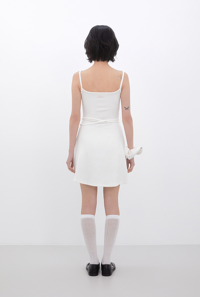[Inner museum] Dot Strap Mini Dress (IVORY)