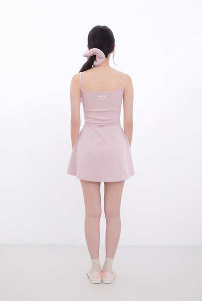 [Inner museum] Dot Strap Mini Dress (PINK)