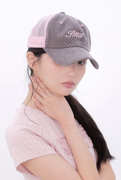 [Inner museum] Cotton Dot Two-tone Trucker Cap (COCOA)