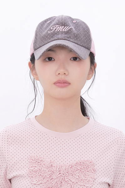 [Inner museum] Cotton Dot Two-tone Trucker Cap (COCOA)