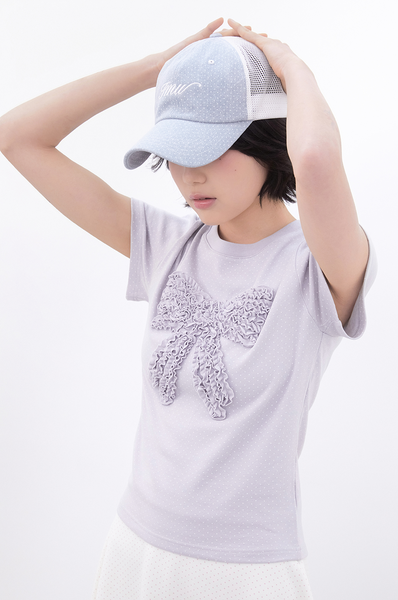 [Inner museum] Cotton Dot Two-tone Trucker Cap (LIGHT BLUE)