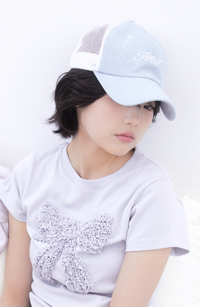 [Inner museum] Cotton Dot Two-tone Trucker Cap (LIGHT BLUE)
