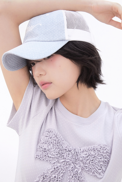 [Inner museum] Dot Frill Ribbon T-Shirt (BABYBLUE)