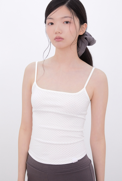 [Inner museum] Dot Two-Tone Sleeveless (IVORY)