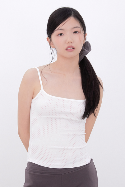 [Inner museum] Dot Two-Tone Sleeveless (IVORY)