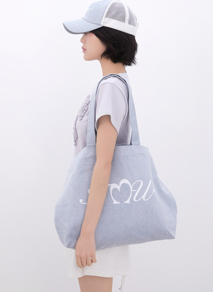 [Inner museum] Cotton Dot Printing Eco Bag (LIGHT BLUE)