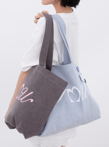 [Inner museum] Cotton Dot Printing Eco Bag (LIGHT BLUE)
