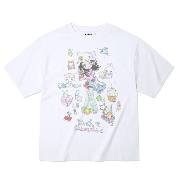 [KIRSH] x Sunonebird Oversize Graphic T-shirt (White)