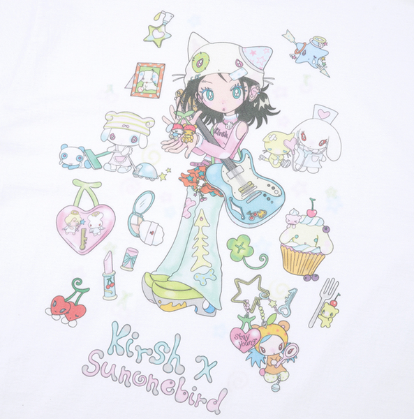[KIRSH] x Sunonebird Oversize Graphic T-shirt (White)
