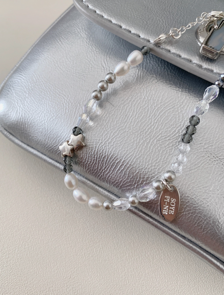 [SOYE PI-NE] Sharp Black Star Silver Bracelet