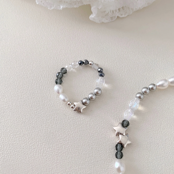 [SOYE PI-NE] Sharp Black Star Silver Ring