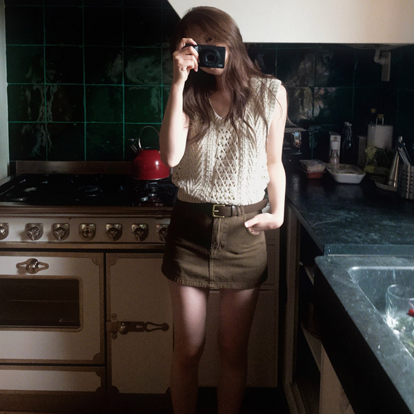 [SLOWAND] Laura Vintage Skirt Pants Belt Set