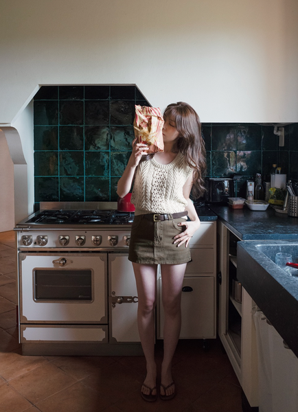 [SLOWAND] Laura Vintage Skirt Pants Belt Set