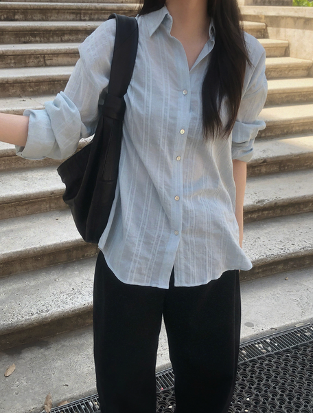 [SLOWAND] Summer Mood Stripe Shirt