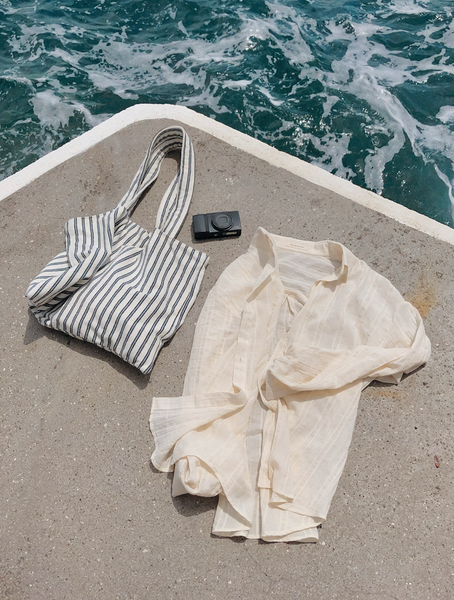 [SLOWAND] Summer Mood Stripe Shirt