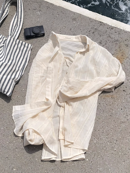 [SLOWAND] Summer Mood Stripe Shirt