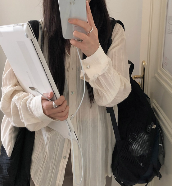 [SLOWAND] Summer Mood Stripe Shirt