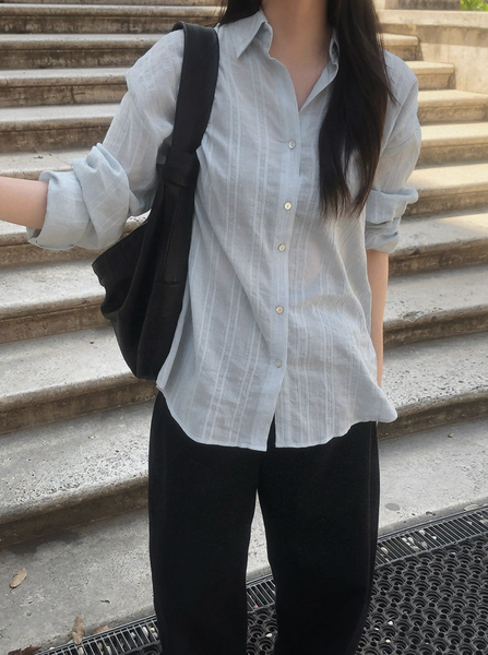 [SLOWAND] Summer Mood Stripe Shirt