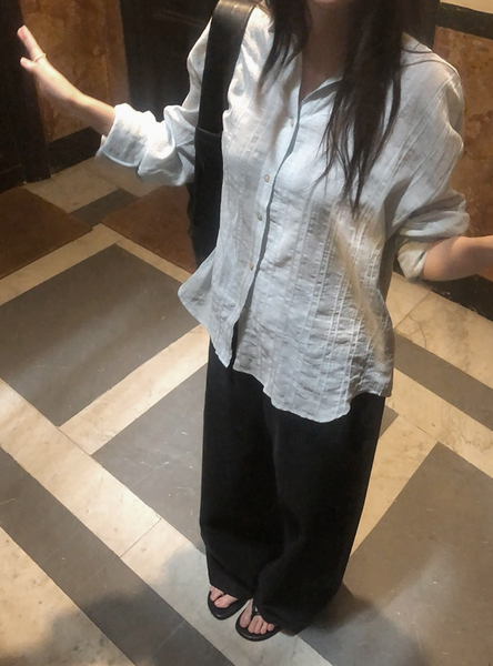 [SLOWAND] Summer Mood Stripe Shirt