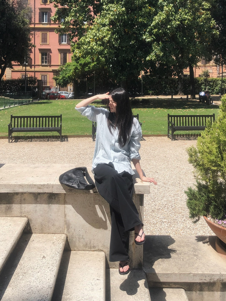 [SLOWAND] Summer Mood Stripe Shirt