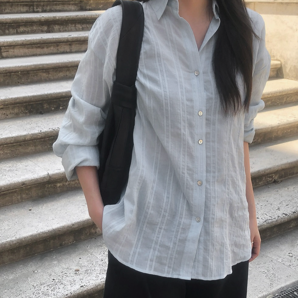 [SLOWAND] Summer Mood Stripe Shirt