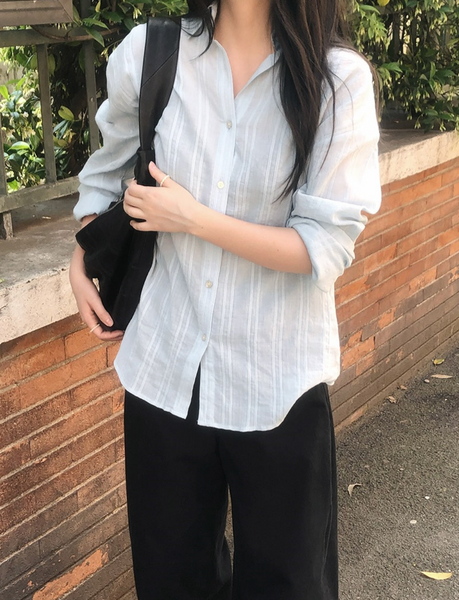 [SLOWAND] Summer Mood Stripe Shirt