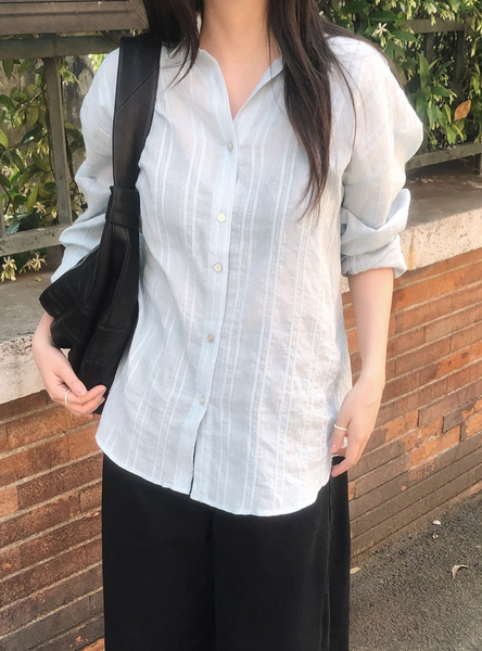 [SLOWAND] Summer Mood Stripe Shirt