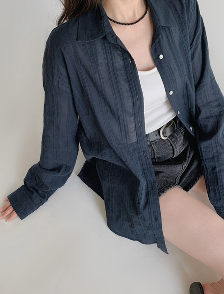 [SLOWAND] Summer Mood Stripe Shirt