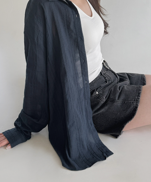 [SLOWAND] Summer Mood Stripe Shirt