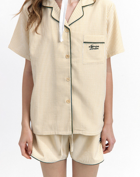 [NOIRNINE] Stripe Pajama Set [YELLOW]