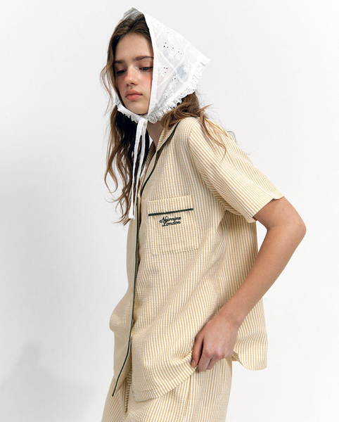 [NOIRNINE] Stripe Pajama Set [YELLOW]