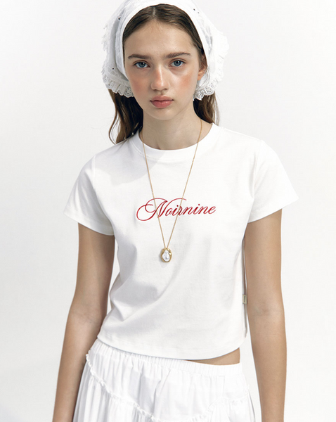 [NOIRNINE] Noir Supima Cotton T-shirts [WHITE]