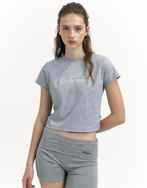 [NOIRNINE] Noir Supima Cotton T-shirts [GREY]