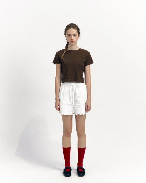 [NOIRNINE] Basic Stripe T-shirts [BROWN]