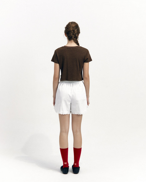 [NOIRNINE] Basic Stripe T-shirts [BROWN]