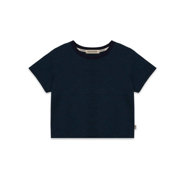 [NOIRNINE] Basic Stripe T-shirts [NAVY]