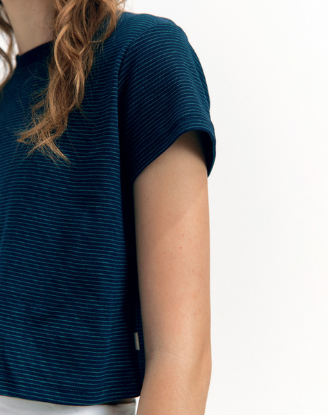 [NOIRNINE] Basic Stripe T-shirts [NAVY]