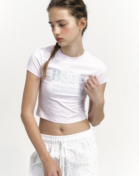 [NOIRNINE] Bébé Crop T-shirts [PINK]