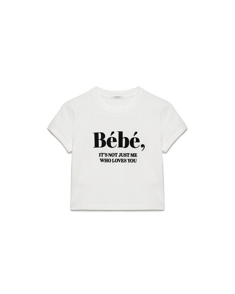 [NOIRNINE] Bébé Crop T-shirts [WHITE]