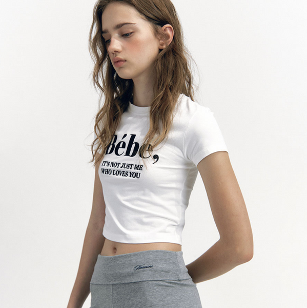 [NOIRNINE] Bébé Crop T-shirts [WHITE]