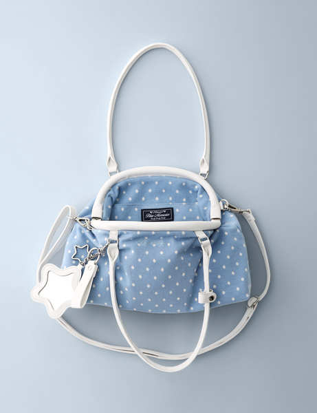 [BadBlue] Dot Cozy Dumpling Bag Skyblue