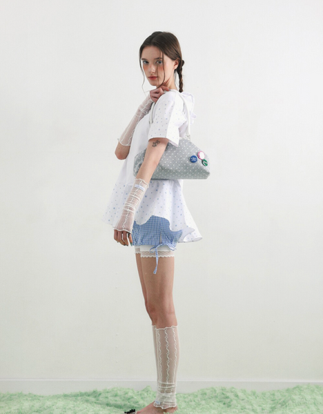 [BadBlue] Dot Cozy Dumpling Bag Gray