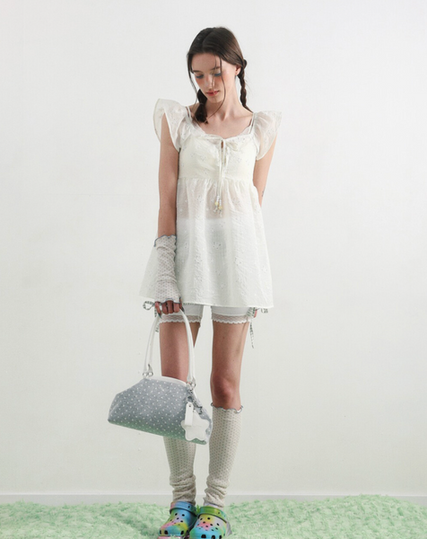 [BadBlue] Dot Cozy Dumpling Bag Gray